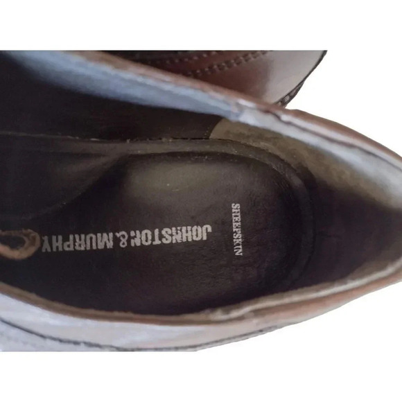 Johnston & Murphy Sheep Skin Brown Men's 12 M Lace Up Shoes Semi-Pointed Lace-Up - Picture 5 of 13
